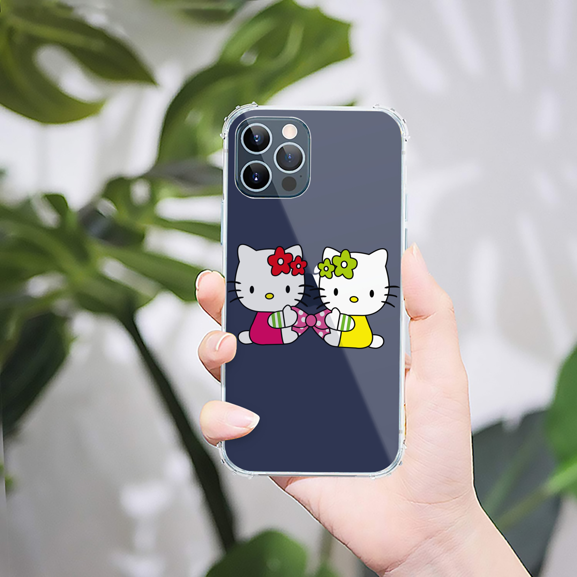 （画像用） Hello Kitty ハローキティ 【iPhone 12シリーズ対応】透明スマホケース（クリアソフトケース）